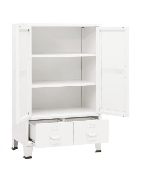 Armadio Classificatore Industriale Bianco 70x40x115 cm Metallo