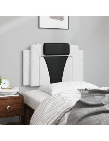 Cuscino Testiera Nero e Bianco 90 cm in Similpelle