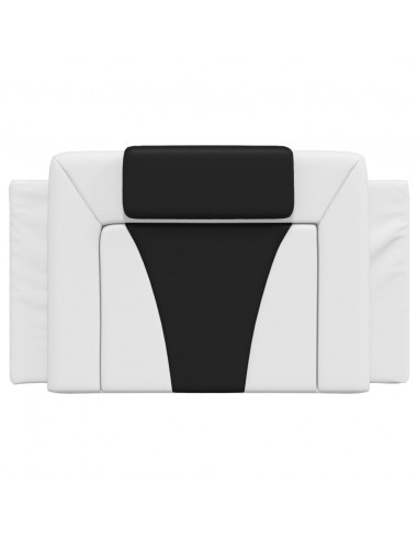 Cuscino Testiera Nero e Bianco 90 cm in Similpelle