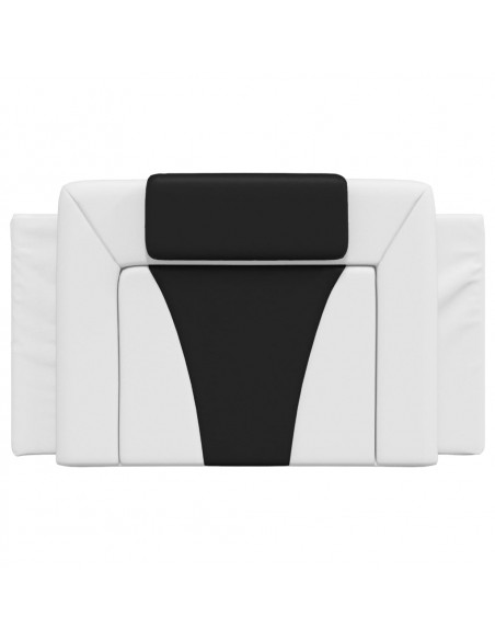 Cuscino Testiera Nero e Bianco 90 cm in Similpelle