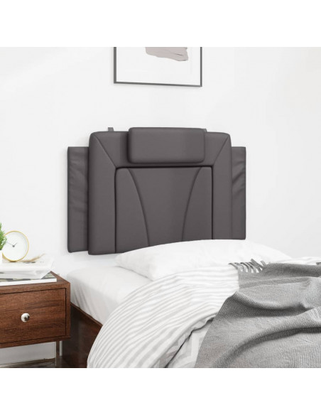 Cuscino Testiera Grigio 90 cm in Similpelle
