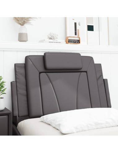 Cuscino Testiera Grigio 90 cm in Similpelle
