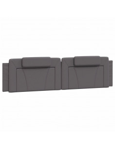 Cuscino Testiera Grigio 200 cm in Similpelle