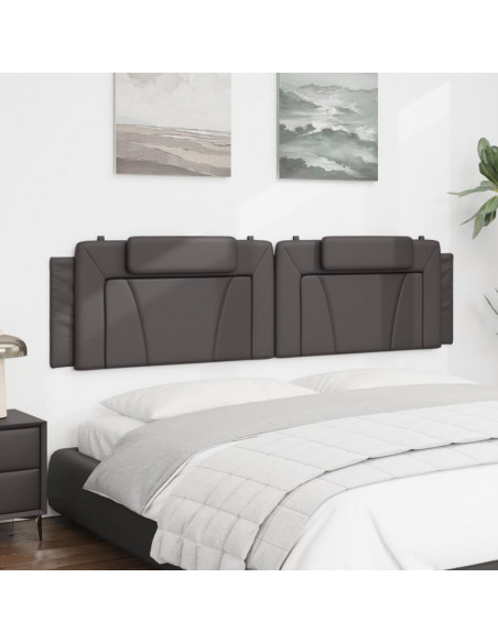 Cuscino Testiera Grigio 200 cm in Similpelle