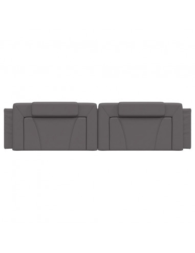 Cuscino Testiera Grigio 200 cm in Similpelle
