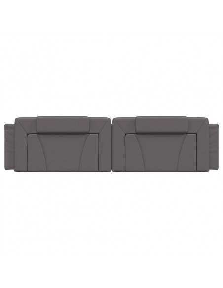 Cuscino Testiera Grigio 200 cm in Similpelle