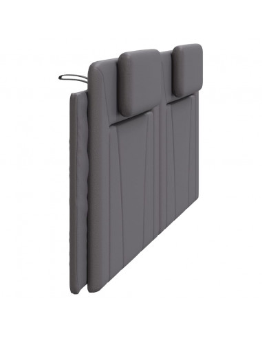 Cuscino Testiera Grigio 200 cm in Similpelle