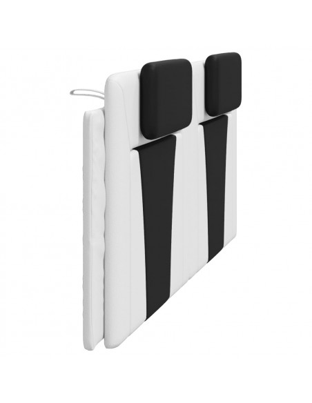 Cuscino Testiera Nero e Bianco 200 cm in Similpelle
