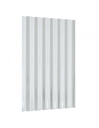 Pannelli Tetto 36pz Acciaio Verniciato a Polvere Grigio 60x36cm