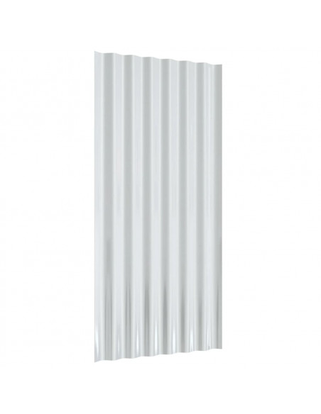 Pannelli Tetto 12pz Acciaio Verniciato a Polvere Grigio 80x36cm