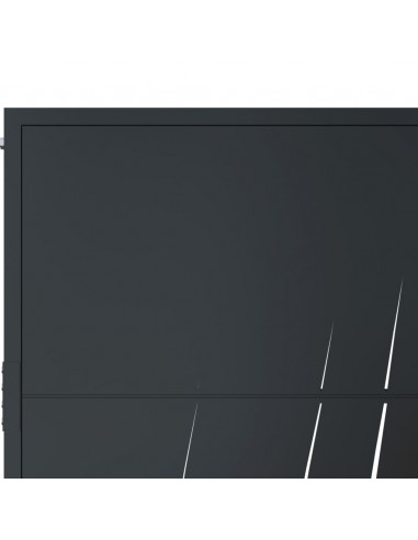 Cancello Giardino Antracite 105x180 cm in Acciaio Design Erba