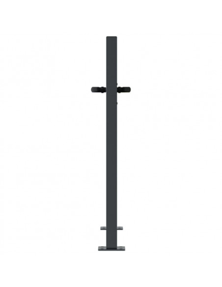 Cancello Giardino Antracite 105x105 cm in Acciaio Design Erba