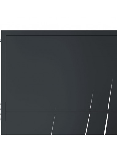 Cancello Giardino Antracite 105x105 cm in Acciaio Design Erba