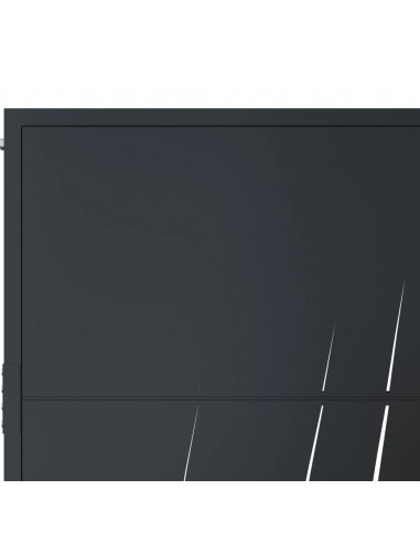 Cancello Giardino Antracite 105x80 cm in Acciaio Design Erba