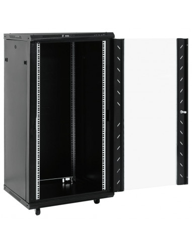 Armadietto di Rete 22U con Ruote Girevoli 19" IP20 60x60x120 cm