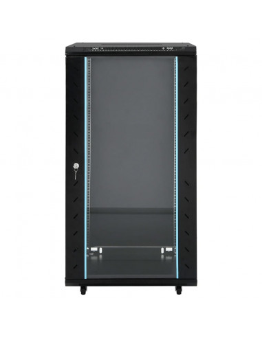 Armadietto di Rete 22U con Ruote Girevoli 19" IP20 60x60x120 cm