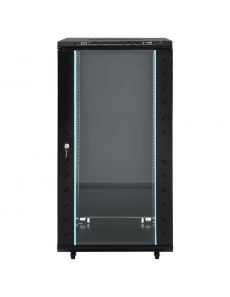 Armadietto di Rete 22U con Ruote Girevoli 19" IP20 60x60x120 cm