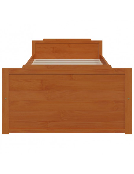 Giroletto Miele con Cassetti Legno Massello di Pino 90x200 cm