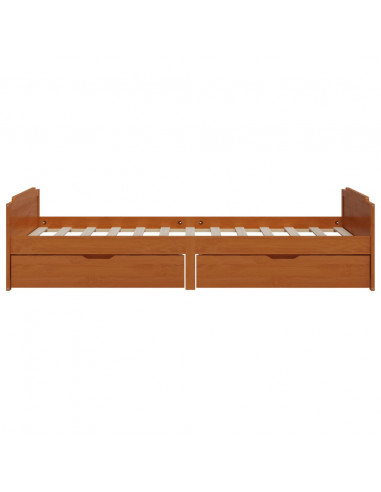 Giroletto Miele con Cassetti Legno Massello di Pino 90x200 cm