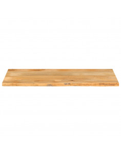 Piano Tavolo Bordi Vivi 140x60x3,8cm in Legno Massello di Mango 2