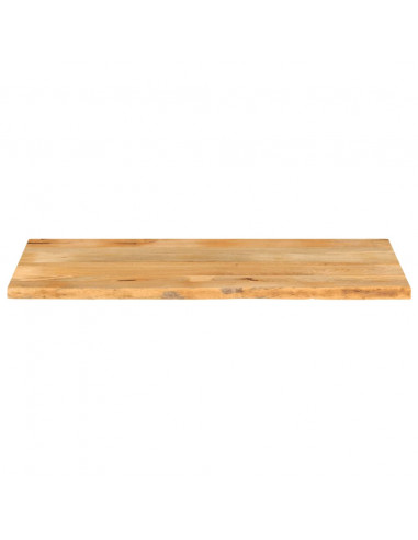 Piano Tavolo Bordi Vivi 140x60x3,8cm in Legno Massello di Mango