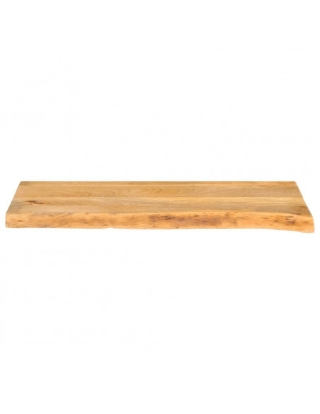 Piano Tavolo Bordi Vivi 70x40x2,5 cm in Legno Massello di Mango
