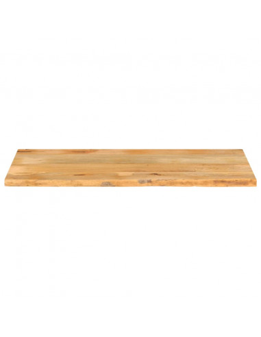 Piano Tavolo Bordi Vivi 140x60x2,5 cm Legno Massello di Mango