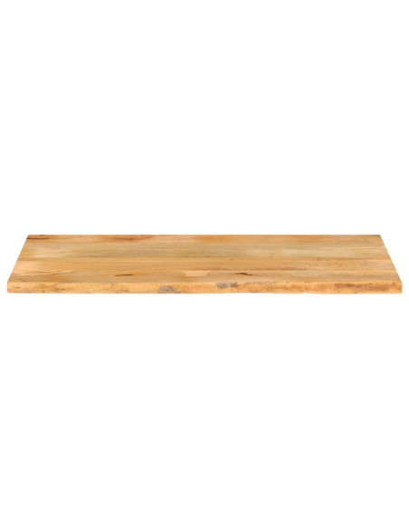 Piano Tavolo Bordi Vivi 140x60x2,5 cm Legno Massello di Mango