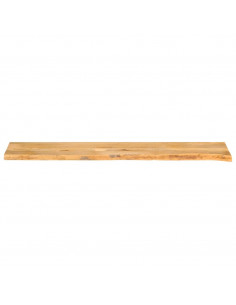 Piano Tavolo Bordi Vivi 140x30x3,8cm in Legno Massello di Mango 2