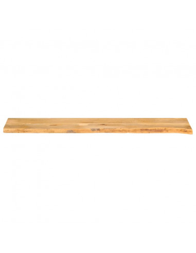 Piano Tavolo Bordi Vivi 140x30x3,8cm in Legno Massello di Mango