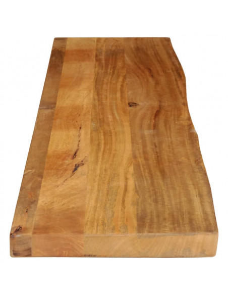 Piano Tavolo Bordi Vivi 160x30x2,5 cm Legno Massello di Mango