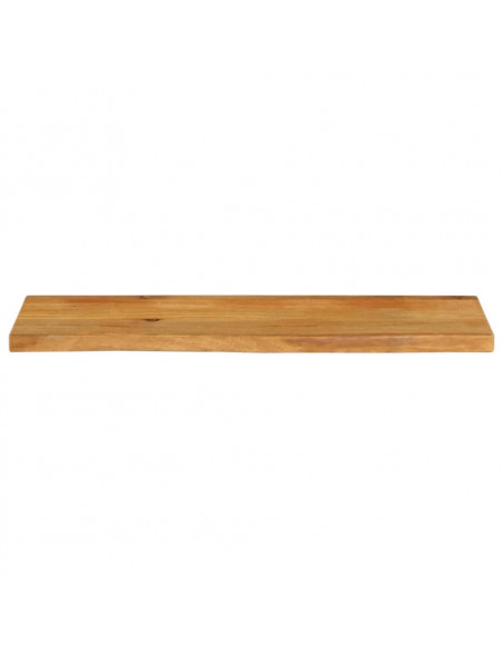 Piano Tavolo Bordi Vivi 110x20x2,5cm in Legno Massello di Mango