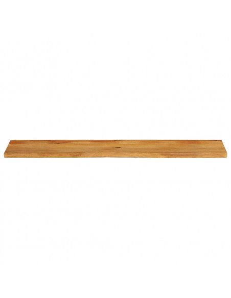Piano Tavolo Bordi Vivi 160x20x2,5cm in Legno Massello di Mango
