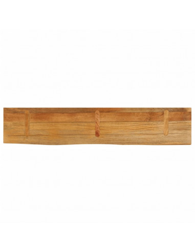 Piano Tavolo Bordi Vivi 160x20x2,5cm in Legno Massello di Mango