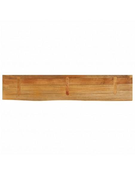 Piano Tavolo Bordi Vivi 160x20x2,5cm in Legno Massello di Mango