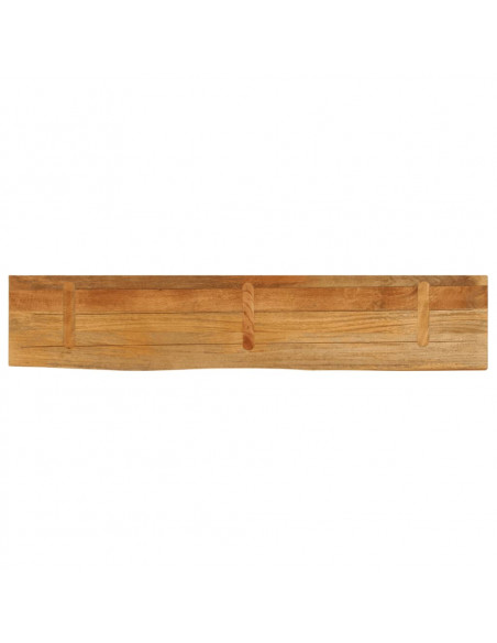 Piano Tavolo Bordi Vivi 140x20x2,5cm in Legno Massello di Mango