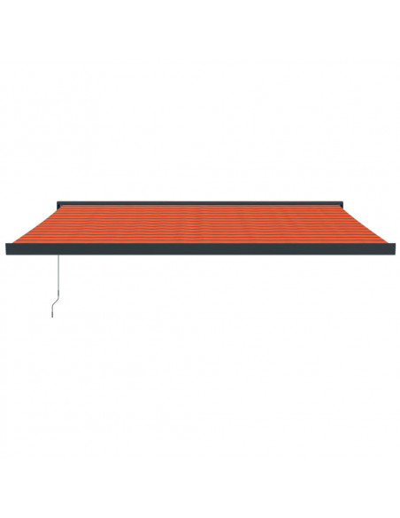 Tenda Sole Retrattile Arancione Marrone 4x3m Tessuto Alluminio