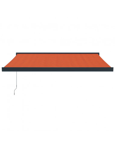 Tenda Retrattile Arancione Marrone 3x2,5 m Tessuto e Alluminio