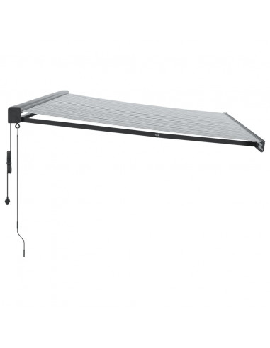 Tenda Retrattile Antracite e Bianca 5x3 m Tessuto e Alluminio