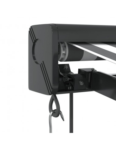 Tenda Retrattile Antracite e Bianca 5x3 m Tessuto e Alluminio