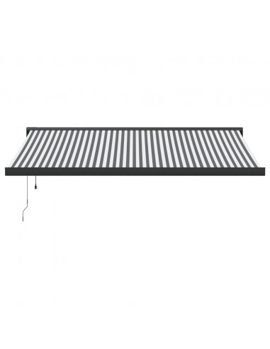 Tenda Retrattile Antracite e Bianca 4x3 m Tessuto e Alluminio