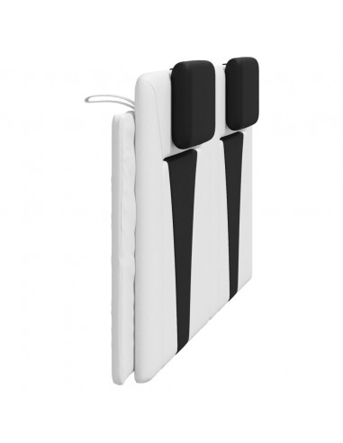 Cuscino Testiera Bianco e Nero 160 cm in Similpelle