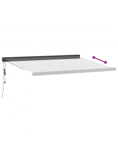 Tenda Retrattile Antracite e Bianca 4x3 m Tessuto e Alluminio