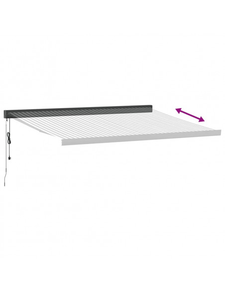 Tenda Retrattile Antracite e Bianca 4x3 m Tessuto e Alluminio