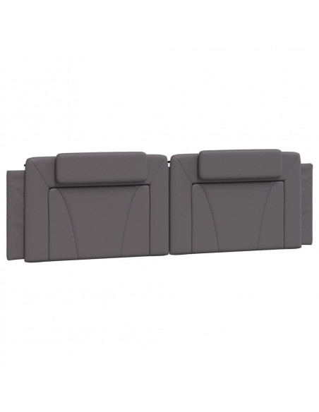 Cuscino Testiera Grigio 180 cm in Similpelle