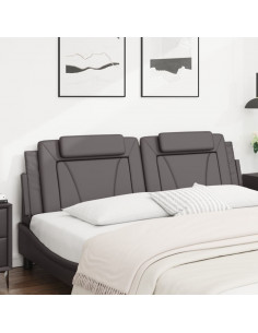 Cuscino Testiera Grigio 180 cm in Similpelle 2