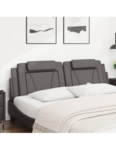 Cuscino Testiera Grigio 180 cm in Similpelle