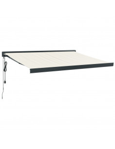 Tenda da Sole Retrattile Crema 3,5x2,5 m in Tessuto e Alluminio 2