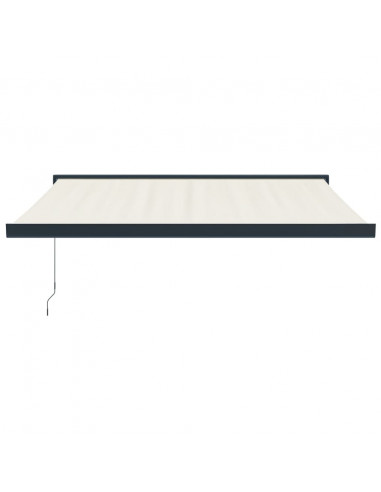 Tenda da Sole Retrattile Crema 3,5x2,5 m in Tessuto e Alluminio