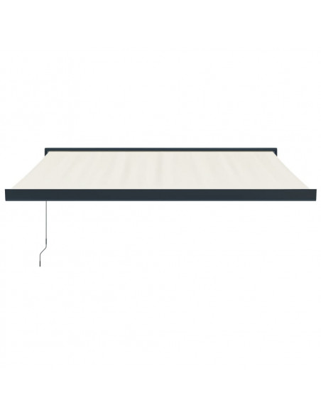 Tenda da Sole Retrattile Crema 3,5x2,5 m in Tessuto e Alluminio